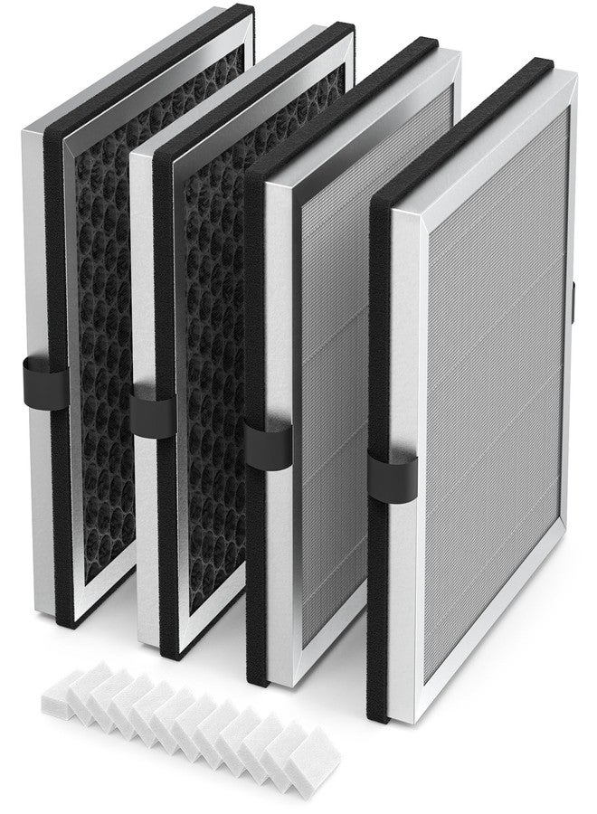 FMDZFL JF180 Replacement Filter Compatible with JF180 Air Purifier, 3-in-1 HEPA 13 Filter and Activated Carbon, 4-Pack (4 Filters & 12 Aroma Pads) - Image 2