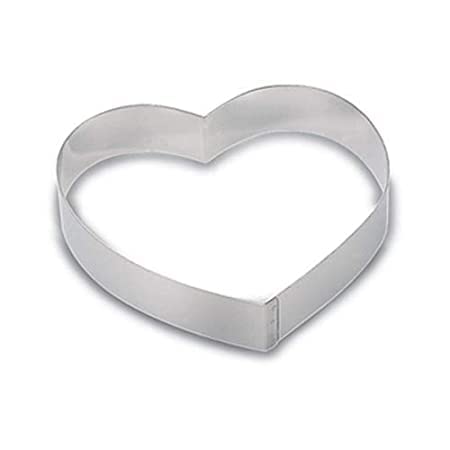 CAKE DECOR CAKE DECOR Stainless Steel Round Cake Ring HeavyDuty Height for Baking Molding Plating Heart 2 x 4 Inch  - Image 1