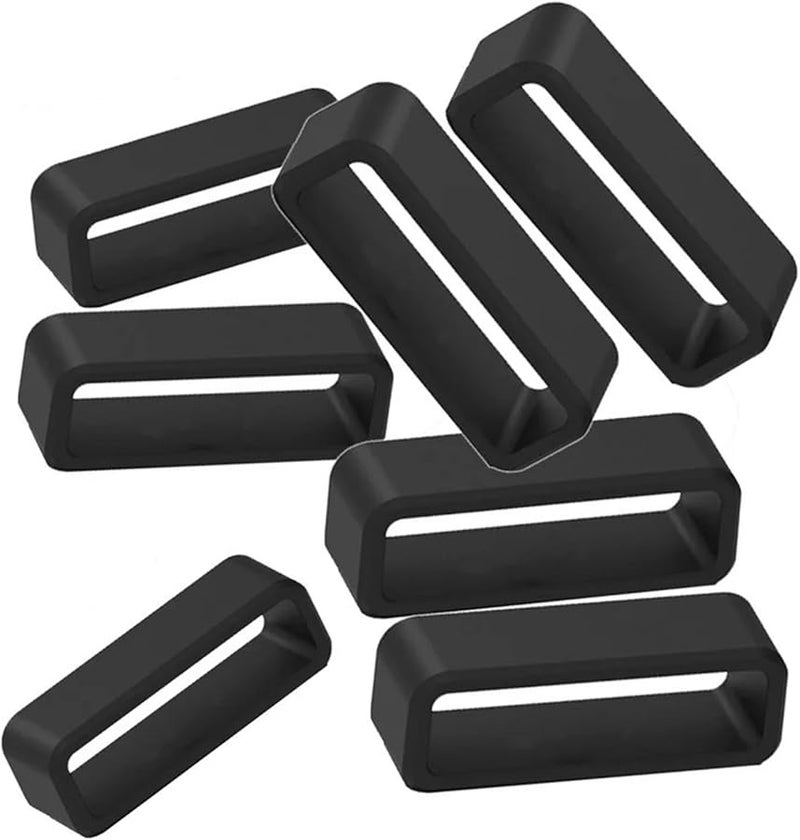Black Watch Band Retainer Loops 32pcs Silicone Security Holder Ring For Sport Watches - Image 5