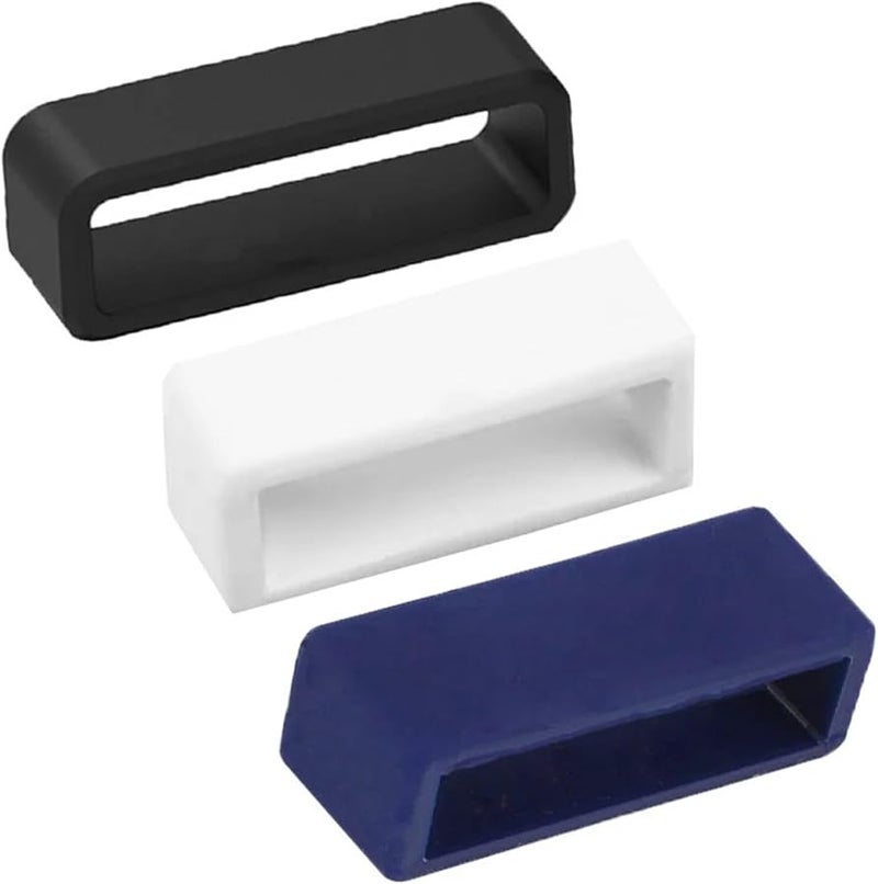 Black Watch Band Retainer Loops 32pcs Silicone Security Holder Ring For Sport Watches - Image 4