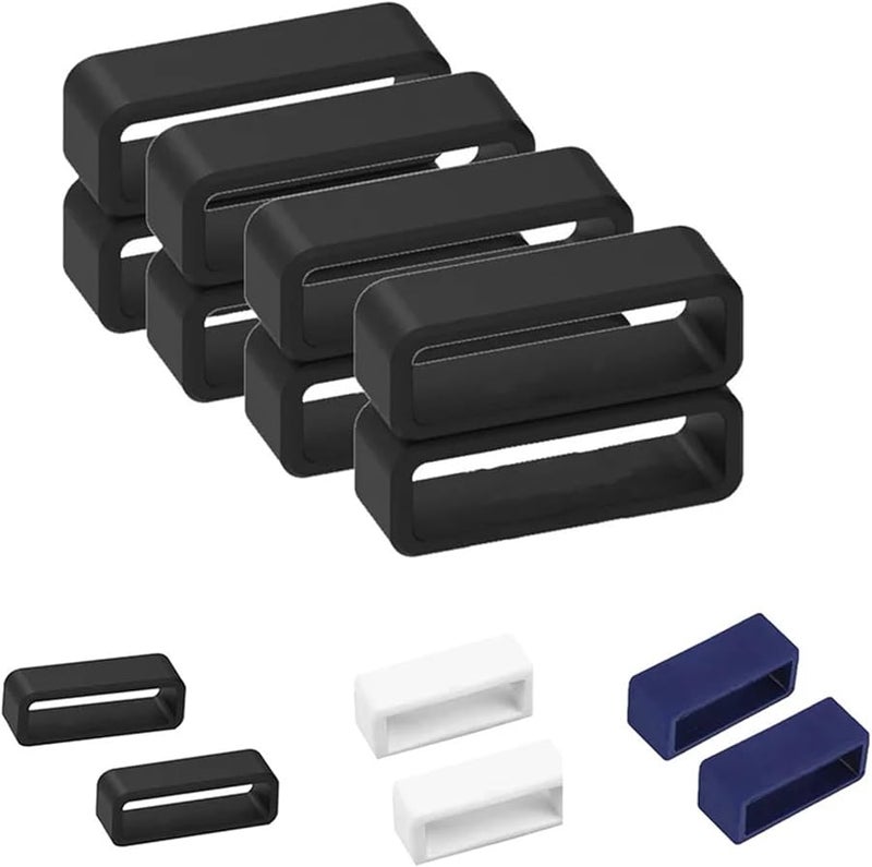 Black Watch Band Retainer Loops 32pcs Silicone Security Holder Ring For Sport Watches - Image 3