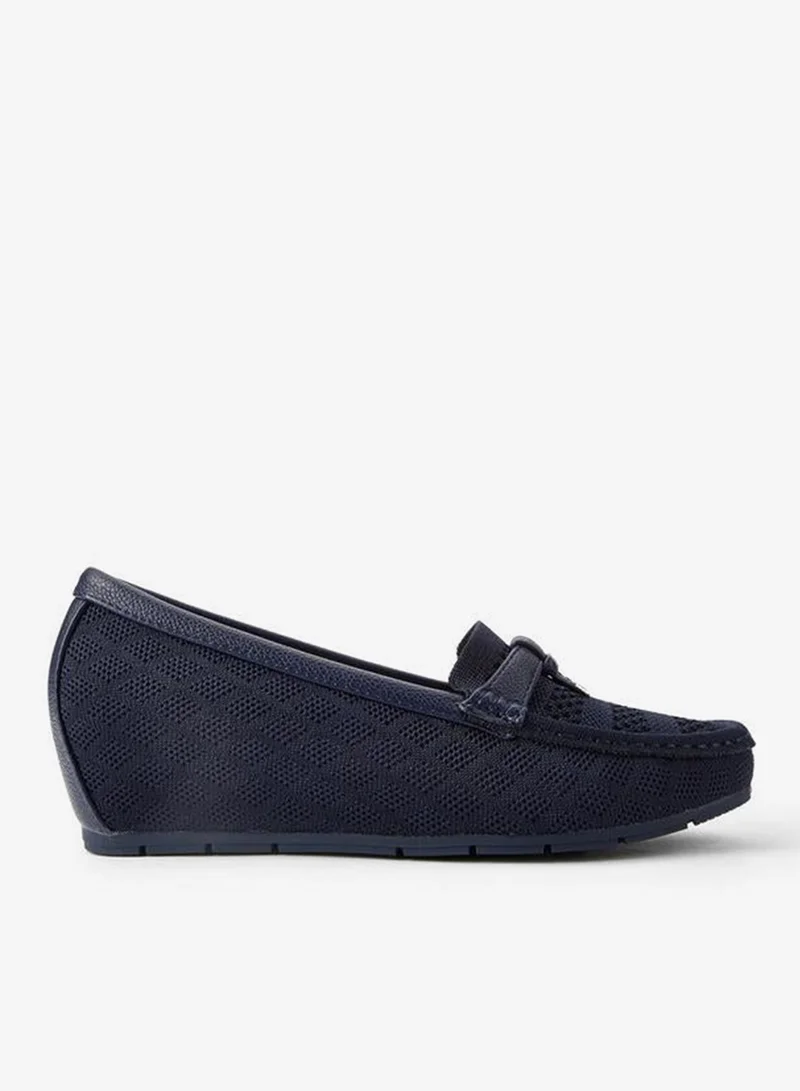 Flora Bella By Shoexpress Women Perforated Wedge Heel Loafers