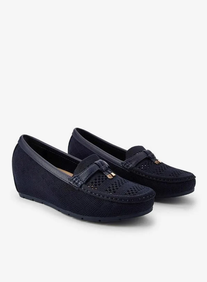 Flora Bella By Shoexpress Women Perforated Wedge Heel Loafers