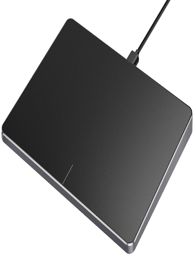 ProtoArc Wired USB Trackpad for Windows 10/11, Large High-Precision Wired Trackpad Mouse with Multi-Gesture, Ultra Slim Portable Aluminum Touchpad Mouse for Computer/Desktop/Laptop, Grey Black - Image 1