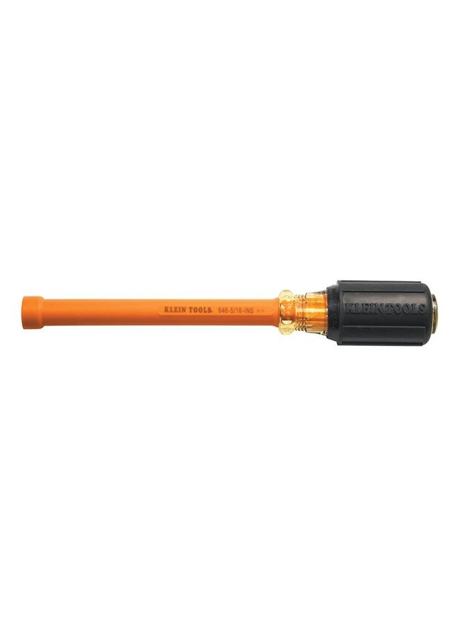 Klein Tools 646516INS 5/16-Inch Insulated Cushion Grip Nut Driver, Made in USA, 6-Inch Shank - Image 2