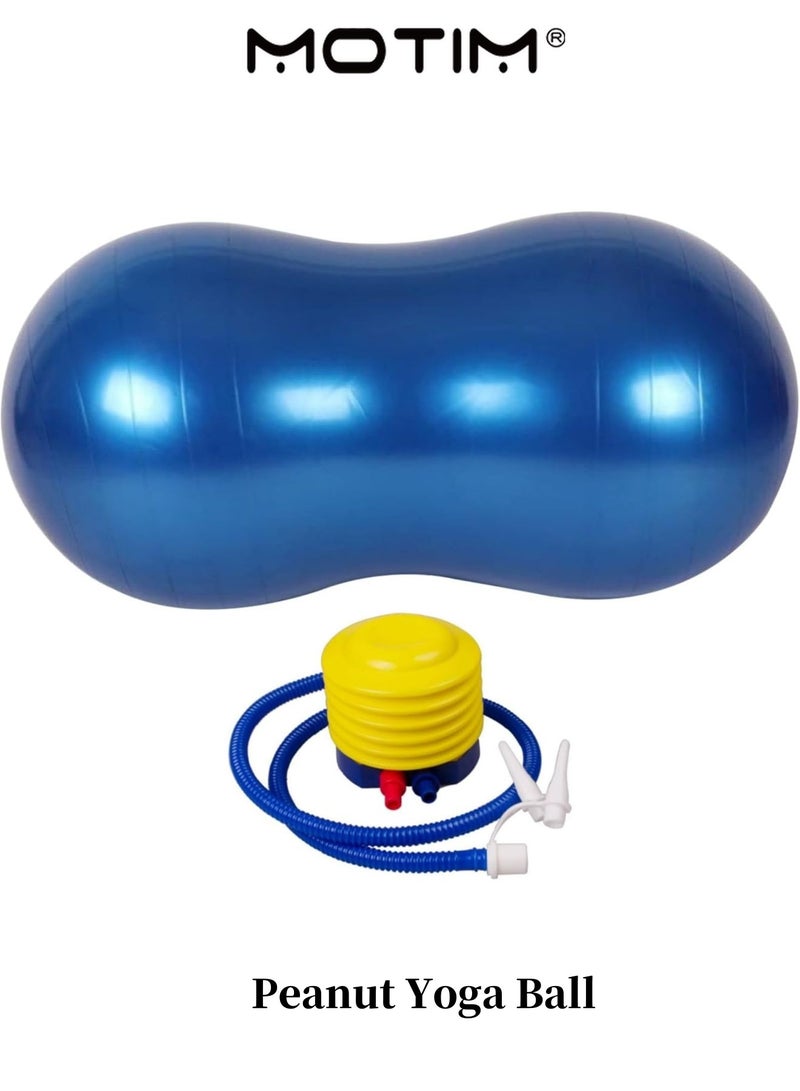 موتيم فول السودان اليوغا الكرة تمارين الكرة اللياقة البدنية الكرة مع مضخة مكافحة انفجار استقرار الكرة للصالة الرياضية المنزلية اليوغا بيلاتس تدريب القوة الأساسية (45 * 90 سم) - Image 1