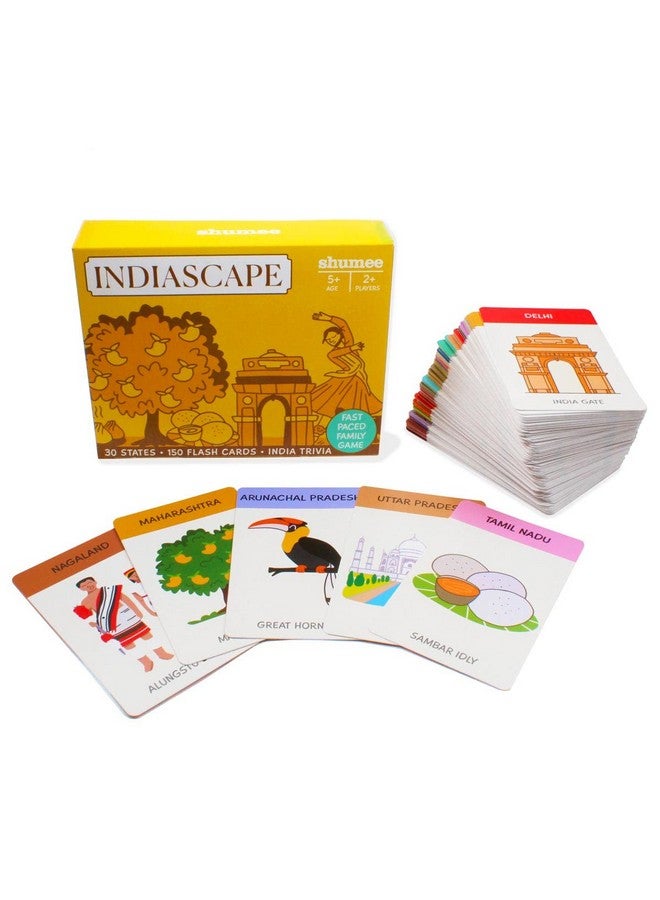 shumee Indiascape - Card Game with 150 Cards Featuring Indian States (5+ Years)| Educational Game| Cultural Knowledge| Made in India | Lightweight - Image 1