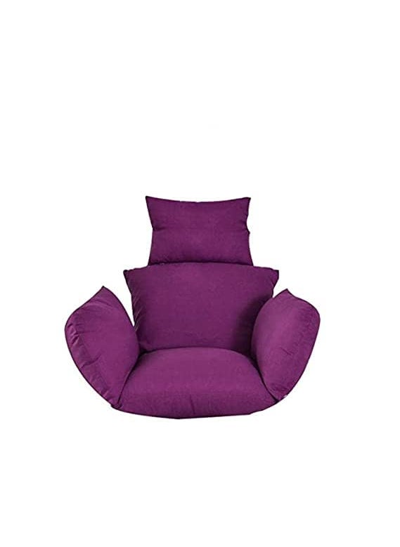 ANAND INDIA GROUPS ANAND INDIA GROUPS Hanging Chair Cushions for Hanging Egg ChairWashable Swing Chair Cushion Thicken Patio Hanging Egg Chair Pad Garden Hanging Basket Chair Seat Only Cushion Purple  - Image 1