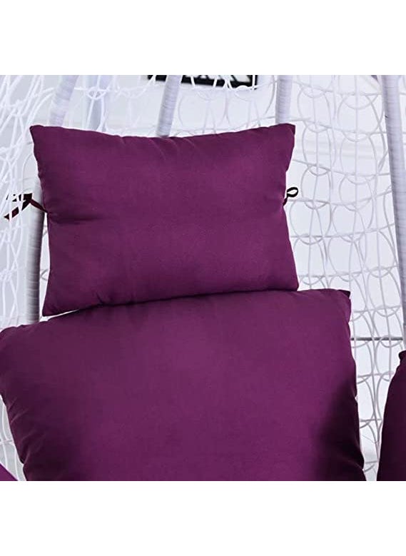 ANAND INDIA GROUPS ANAND INDIA GROUPS Hanging Chair Cushions for Hanging Egg ChairWashable Swing Chair Cushion Thicken Patio Hanging Egg Chair Pad Garden Hanging Basket Chair Seat Only Cushion Purple  - Image 3