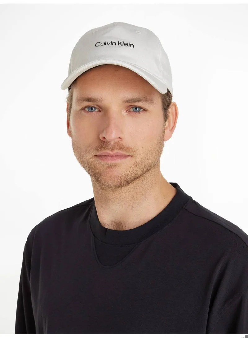 CALVIN KLEIN Unisex Twill Logo Cap, Grey
