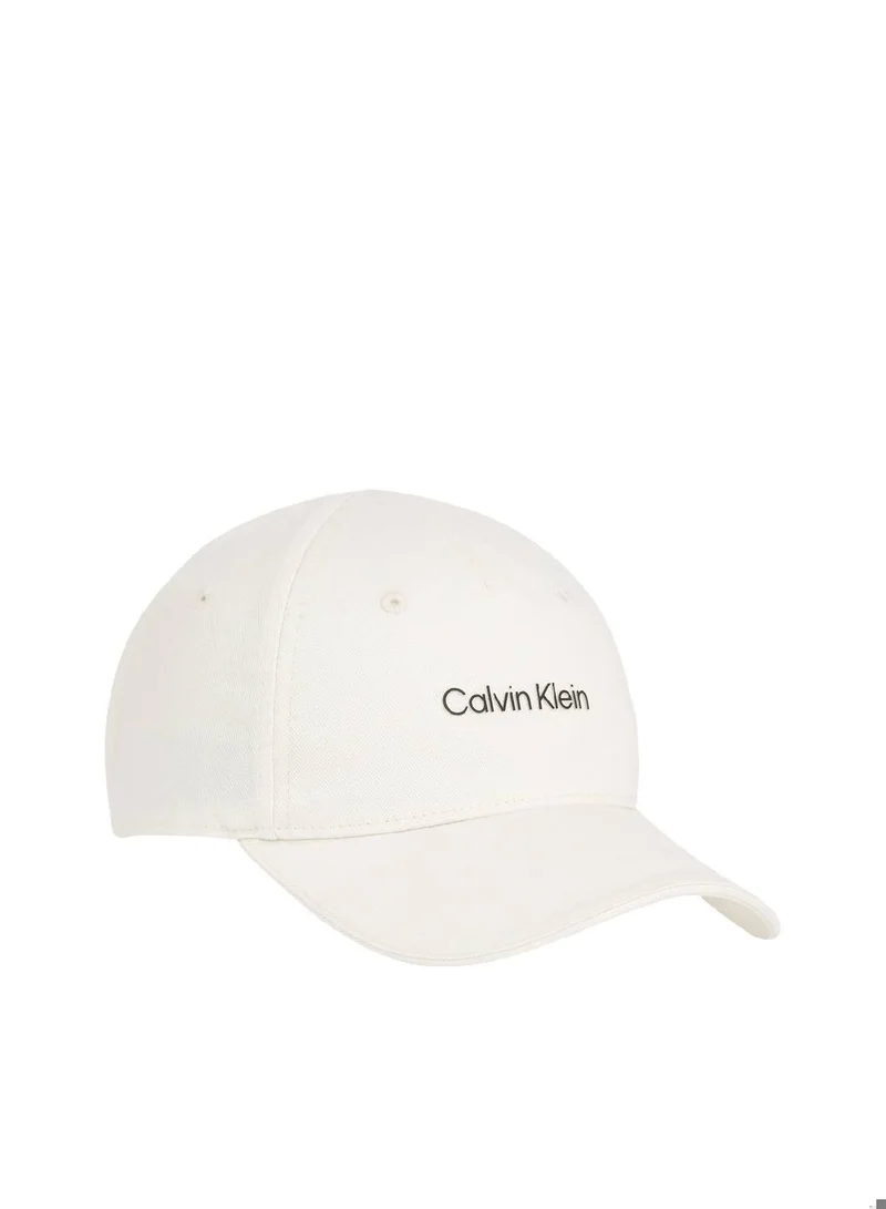 CALVIN KLEIN Unisex Twill Logo Cap, Grey