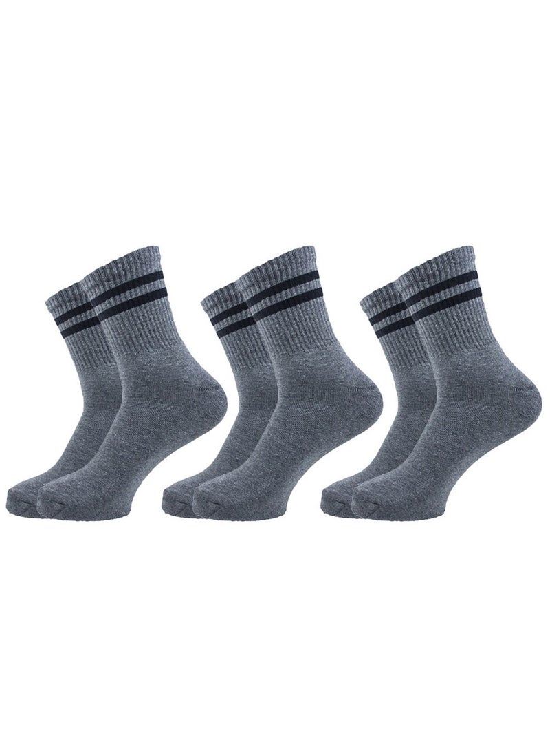 SAM SOCKS Sam socks set of 3 half towel sport sock Men Grey  - Image 1