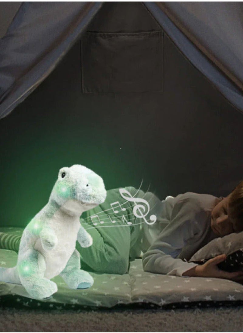 FAO Schwarz - Glow Brights - T-Rex Plush Dinosaur - 12 Inch - With LED Lights And Sound - Image 1