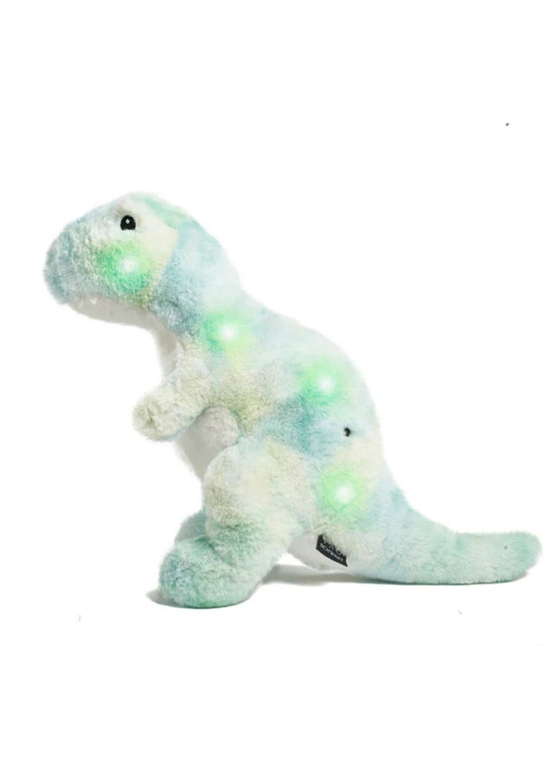 FAO Schwarz - Glow Brights - T-Rex Plush Dinosaur - 12 Inch - With LED Lights And Sound - Image 1