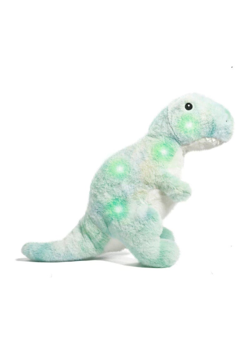 FAO Schwarz - Glow Brights - T-Rex Plush Dinosaur - 12 Inch - With LED Lights And Sound - Image 1