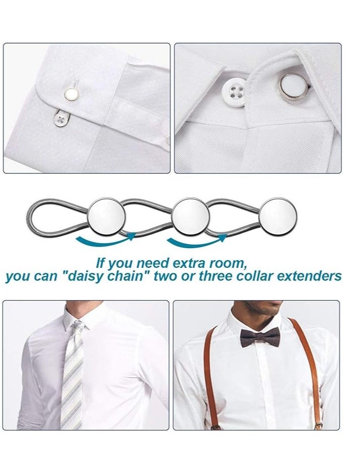 Generic Collar Extenders for men's Shirts, 12PCS Button Extender for Pants, Premium Collar Extenders for men's Shirts, Button Extenders for Mens Dress Shirts Suits Trouser, Coat, Shirts  - Image 5