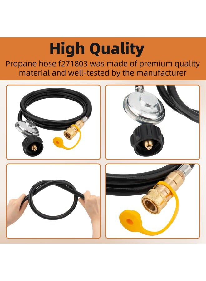 Apopip F271803 6ft Propane Adapter Hose Replacement Hose with Regulator, QCC1 Propane Tank Connection x 3/8 inch Female Quick Connect - Image 3