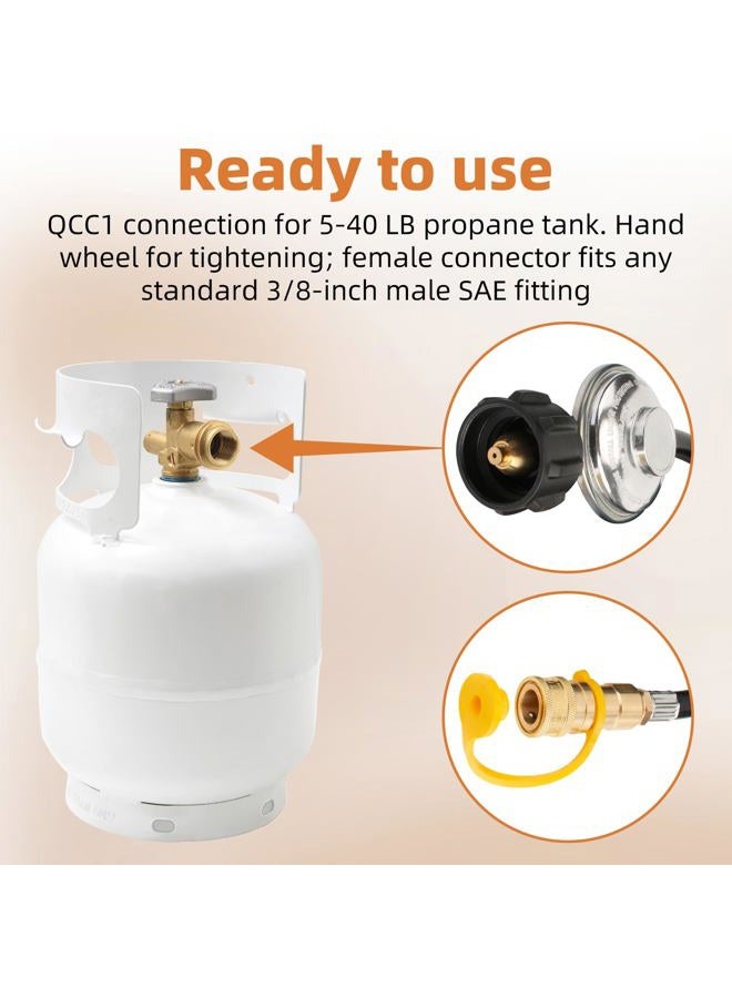 Apopip F271803 6ft Propane Adapter Hose Replacement Hose with Regulator, QCC1 Propane Tank Connection x 3/8 inch Female Quick Connect - Image 5