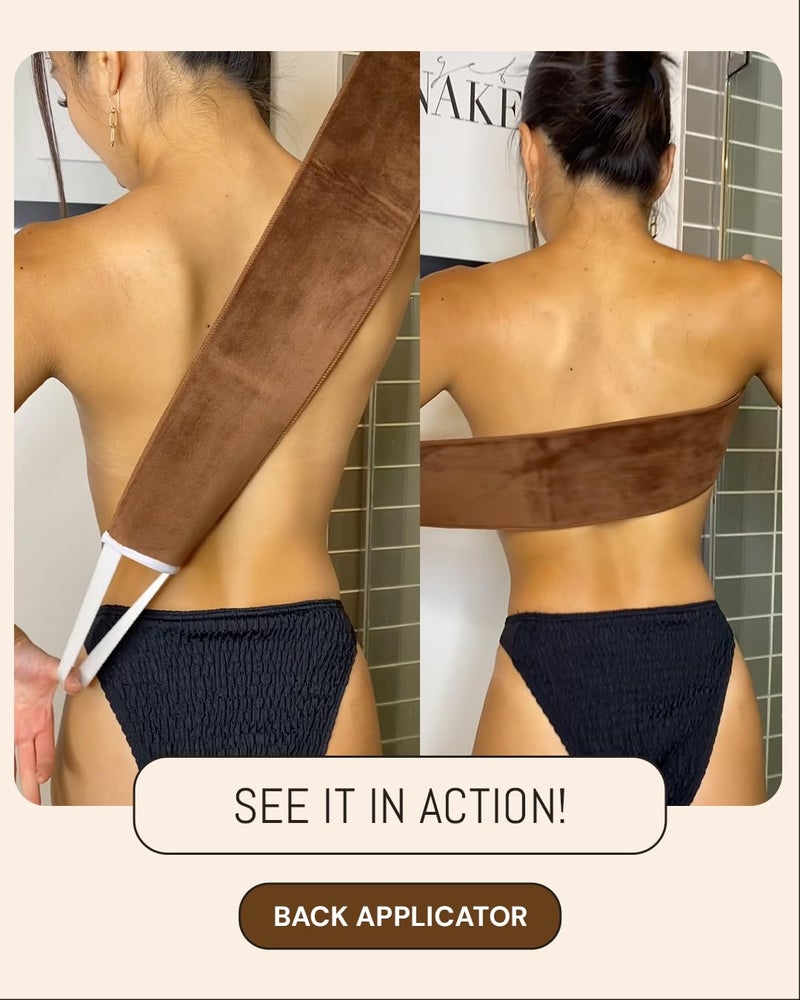 Peta Jane Back Tanning Applicator Mitt - Streak-Free, Easy Reach Self Tanner for Back & Body, Sunless Tan at Home, Ergonomic Design for Full Coverage, Reusable & Washable, Suitable for All - 1 Pack - Image 5