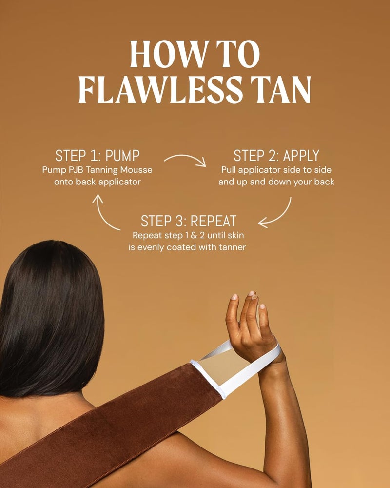 Peta Jane Back Tanning Applicator Mitt - Streak-Free, Easy Reach Self Tanner for Back & Body, Sunless Tan at Home, Ergonomic Design for Full Coverage, Reusable & Washable, Suitable for All - 1 Pack - Image 3