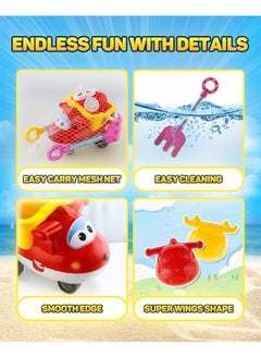 SUPER WINGS Beach Toys Sand Toys - Super Wings Toys Playset - Beach Toys for Kids Age 3-5 - Sandbox Toys 6 Pieces Including Shovel, Rake, Watering Can, Sand Trucks Set and 2 Sand Molds  - Image 5