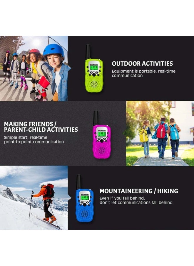 null - T388 Children's Walkie-talkie Outdoor Parent-child Activities Mini Handheld Walkie-talkie Wireless Walkie-talkie-Color:T388 Camouflage Blue - Image 1