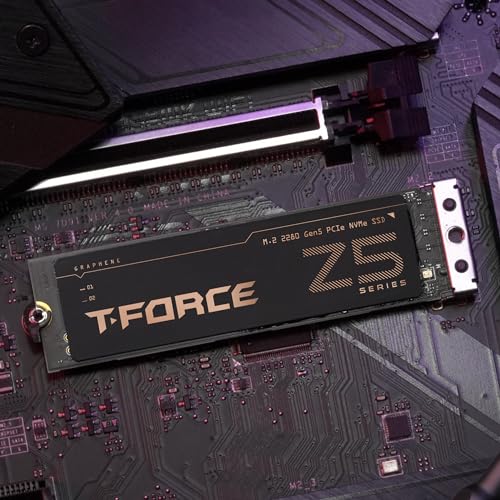 TEAMGROUP T-Force Z540 4TB Gen5x4 DRAM SLC Cache 3D TLC NAND NVMe Phison E26 PCIe M.2 2280 Gaming SSD with Ultra-Thin Graphene Heat Spreader Read/Write 12400/11800 MB/s TM8FF1004T0C129 - Image 3