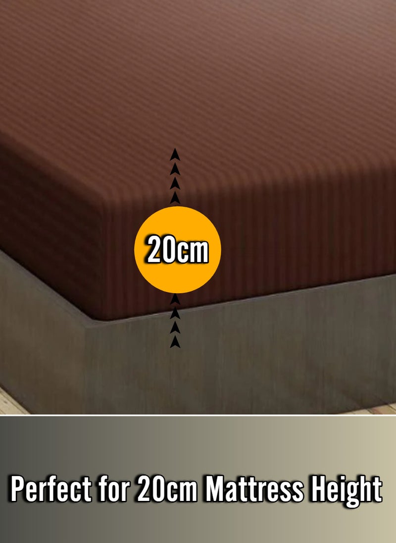 بلوبيري ملاءة سرير قطنية قماش مخطط مع قطعة واحدة كيس وسادة 150x200+20 سم - Image 2