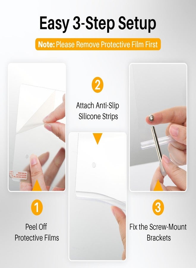 Yncotte Monitor Memo Board Holder 14"x5", Adhesive-Free Message Board for Computer Monitors, Space-Saving Under Monitor, Movable & Reusable, Durable Acrylic for Office & Home - Image 2