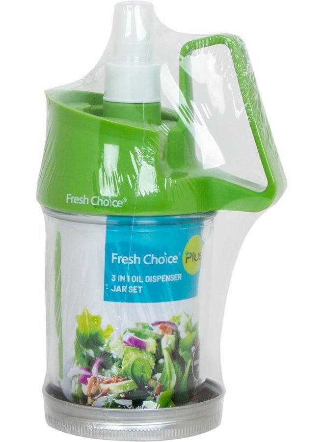 Fresh Choice 3 in 1 Oil Dispenser Jar Set - Image 1