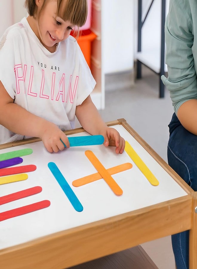 WISYOK 90Pcs 8 Inch Colorful Jumbo Craft Sticks, Large Popsicle Sticks, WaxingSticks, Rainbow Wooden Popsicle Sticks, Paint Stir Sticks Great for DIY Crafts, Plant Labels, and Educational Tools - Image 5