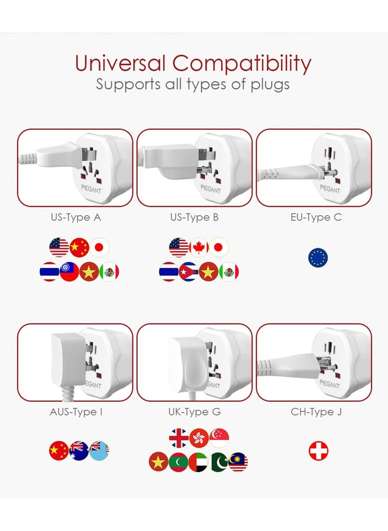 PEGANT - World to UK Plug Travel Adapter 3 Pin - Image 1