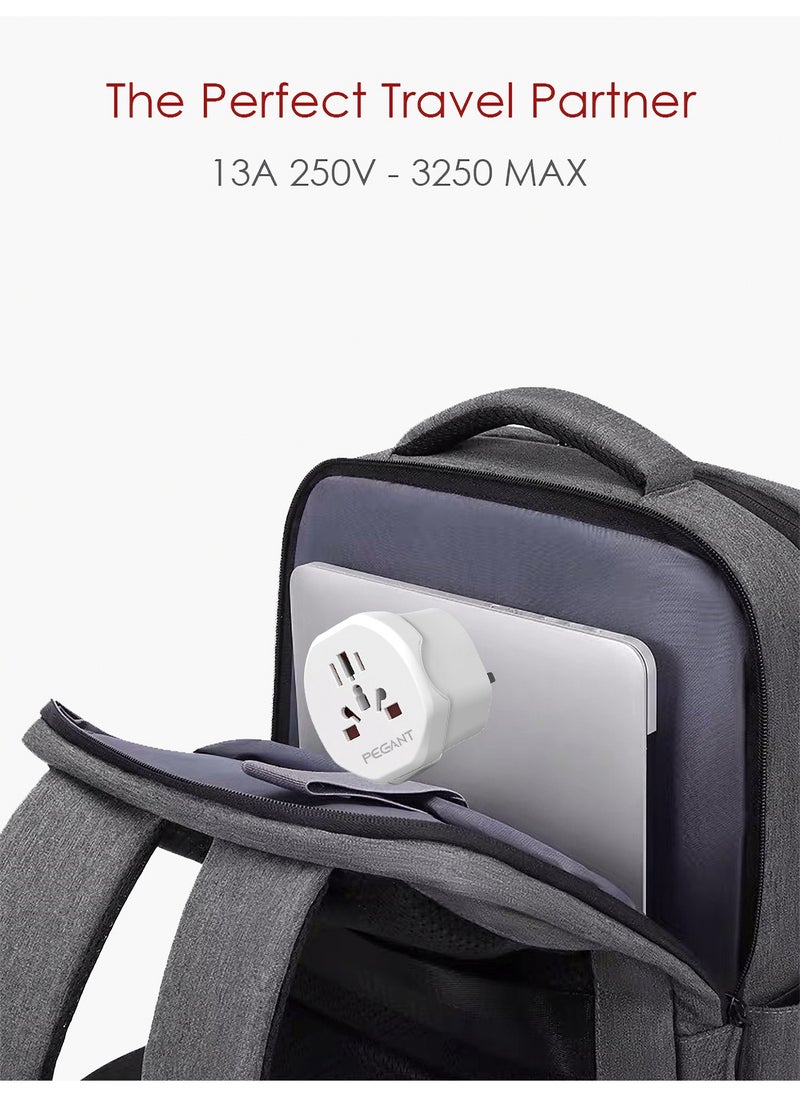 PEGANT - World to UK Plug Travel Adapter 3 Pin - Image 1