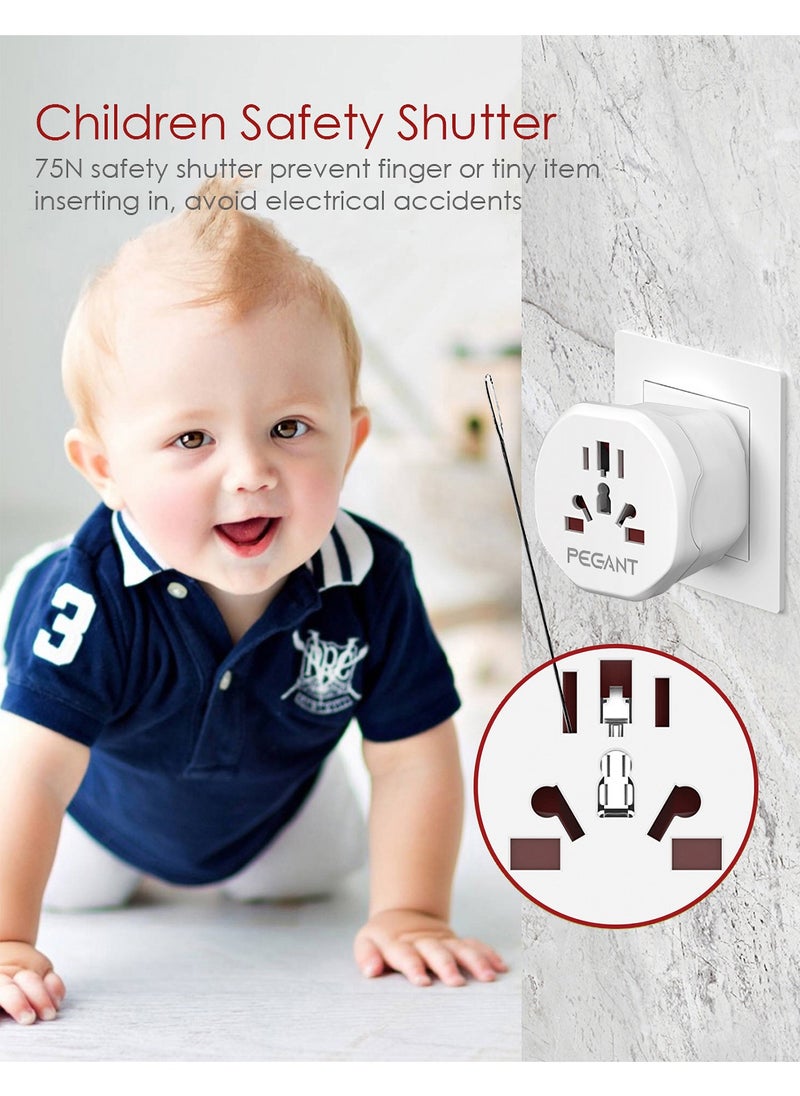 PEGANT - World to UK Plug Travel Adapter 3 Pin - Image 1