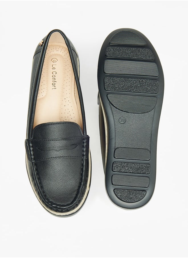 Le Confort - Solid Slip-On Moccasins - Image 1