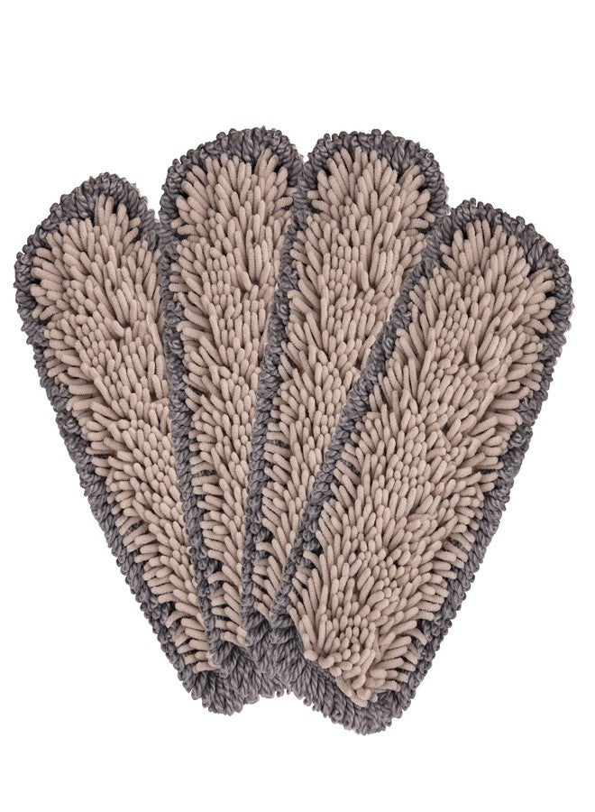 CLEANHOME Microfiber Mop Pads 4 Pieces for Floor Cleaning,Fit CLEANHOME Dust Mop: B09PBPGSJ3, Chenille Microfiber Replacement Pads - Image 1
