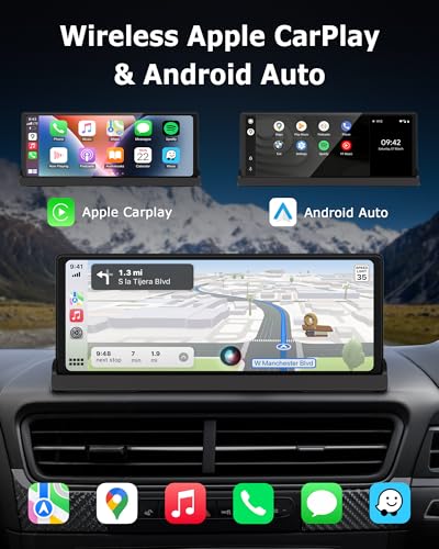 jelkuz 【Limited Time】 Carplay Screen for Car with Netflix YouTube 10.26 inch Wireless Apple Carplay Android Auto Touchscreen Voice Control GPS Navigation and Backup Camera OTA Updates Dual Bluetooth - Image 3