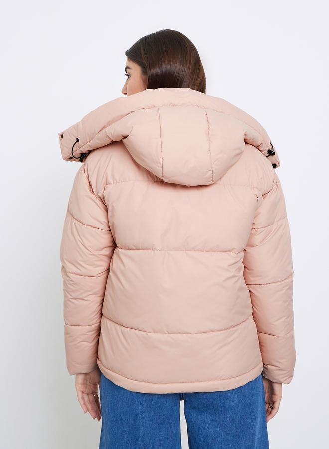 Styli Women Pink Regular Fit Regular Length Padded Jacket - Image 5