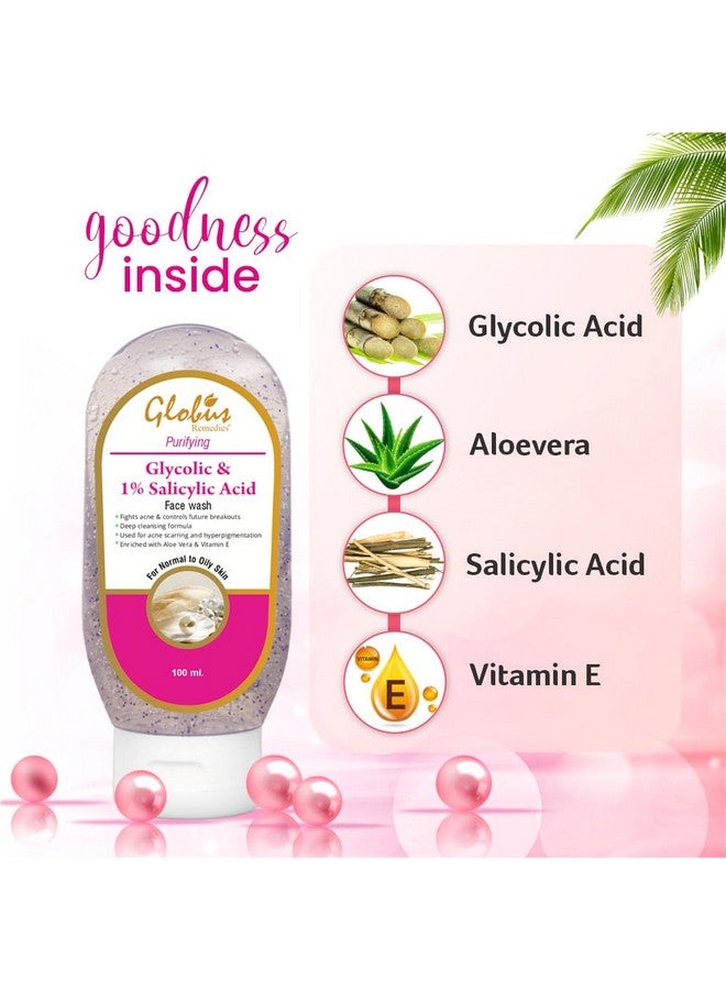 Globus Remedies Globus Pimple Clear Face Wash With Glycolic & Salicyclic Acid - 100 Ml (Pack Of 4) - Image 3