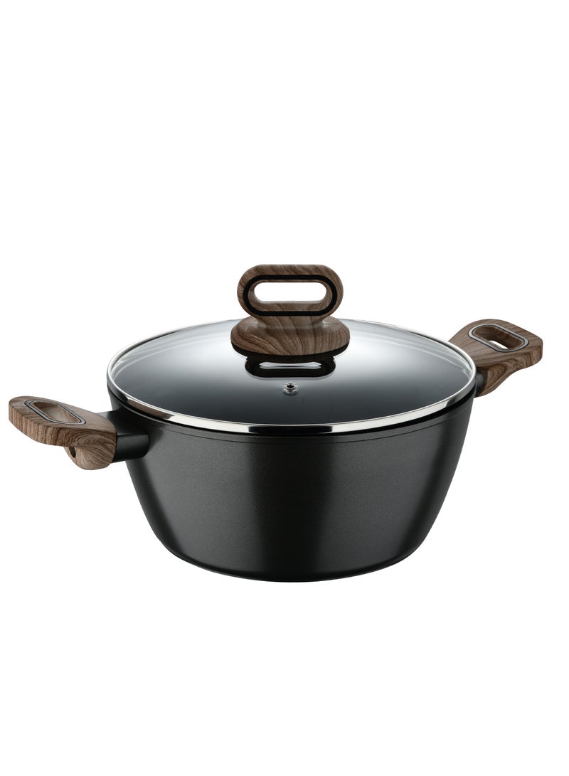 BERGNER ULTIMATE TX FORGED ALUMINUM CASSEROLE + LID 24 CM WITH HEATDOT TECHNOLOGY, INDUCTION BOTTOM, GREY COLOR, BG36171GY - Image 1