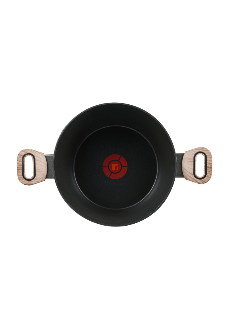 BERGNER ULTIMATE TX FORGED ALUMINUM CASSEROLE + LID 24 CM WITH HEATDOT TECHNOLOGY, INDUCTION BOTTOM, GREY COLOR, BG36171GY - Image 3