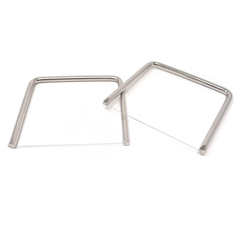 HONBAY Honbay 2PCS Stainless Steel Butter Cheese Wire Cutters Slicers Knives for Kitchen small 