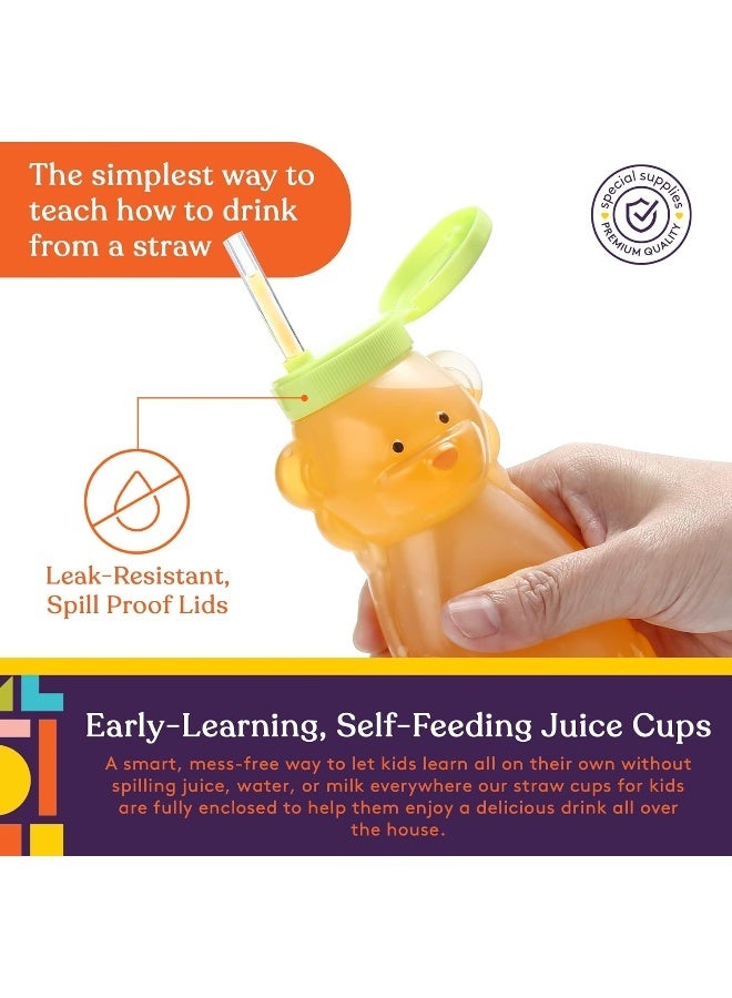 Special Supplies Special Supplies Honey Bear Straw Cup For Babies, 4-Pack  - Image 3
