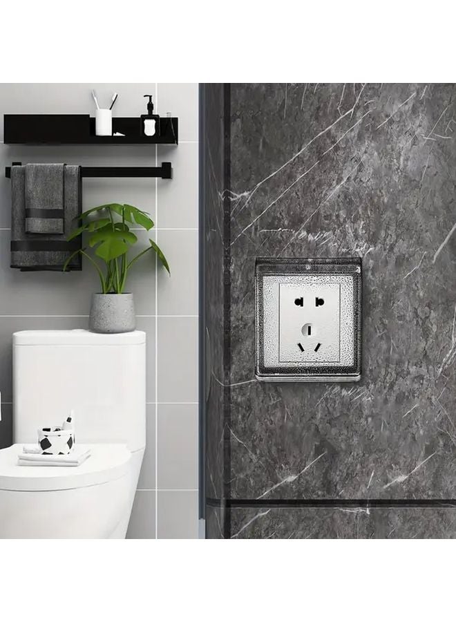 2 Pcs Waterproof Socket Covers Outdoor Self Adhesive Safety Plug Protectors - Image 5