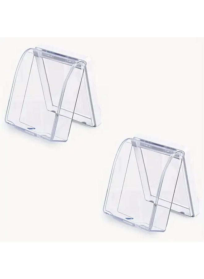 2 Pcs Waterproof Socket Covers Outdoor Self Adhesive Safety Plug Protectors - Image 1