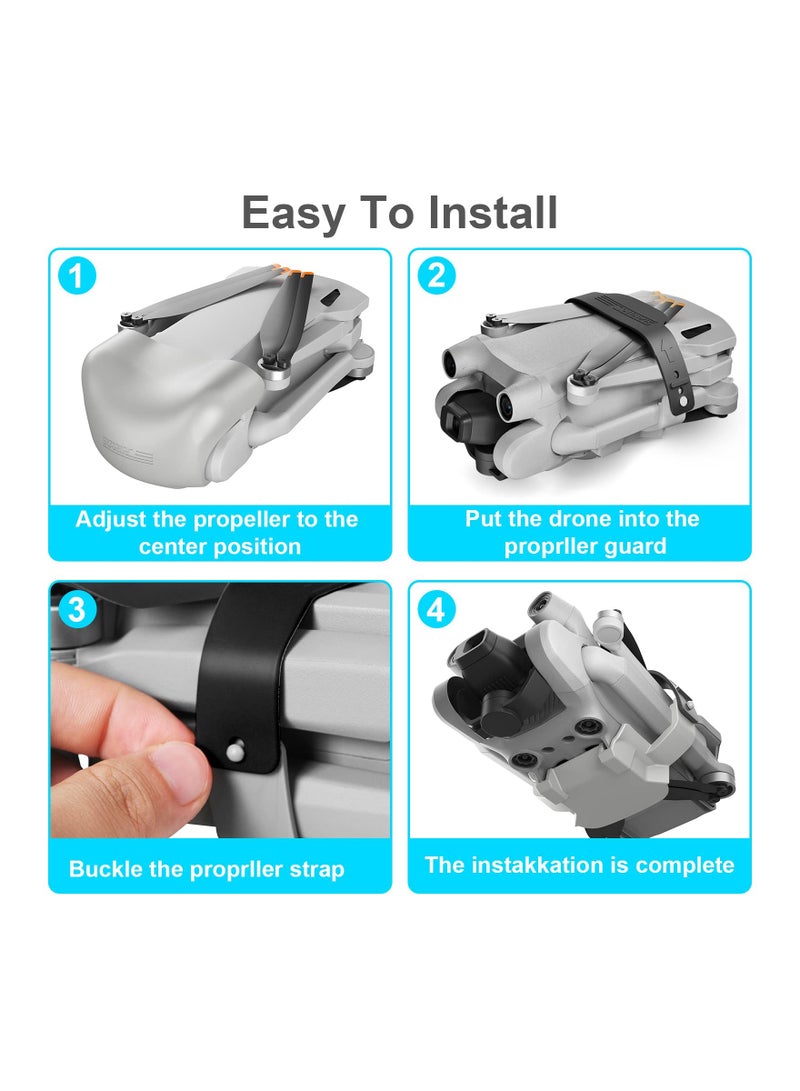 SYOSI DJI Mini 3 Pro Accessories, Biukpy DJI Mini 3 Pro Propeller Holder Guard Strap Protector Stabilizer and Propellers Fixator, Lens Cover Gimbal Protector for DJI Mini 3 Pro RC Drone Accessories - Image 3