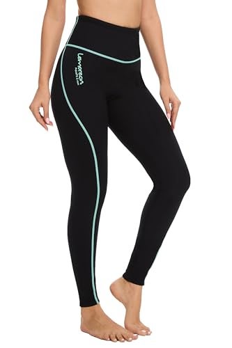 Lemorecn Wetsuit Pants Women 2mm Super Stretch Neoprene Womens Wetsuit Pants for Diving Surfing Swimming Snorkeling Scuba Kayaking Water Sports1023greenM - Image 1