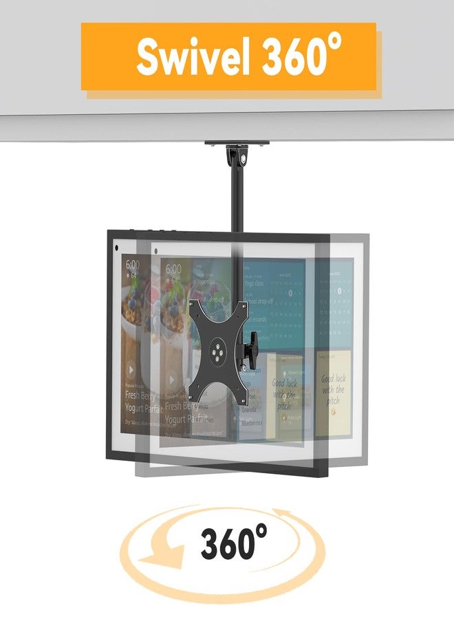 Laivli حامل Laivli Echo Show 15 أسفل الخزانة، سهل ضبط الارتفاع بواسطة برغي الإبهام، قابل للدوران والإمالة والتحريك لشاشة ذكية مقاس 15.6 بوصة، حامل ألومنيوم كامل لجهاز Echo Show 15 (أسود) - Image 5