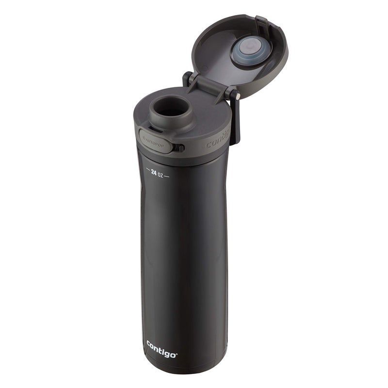 Contigo Jackson Chill 2.0 Stainless Steel Water Bottle with AUTOPOP Lid, 24oz, Licorice - Image 2