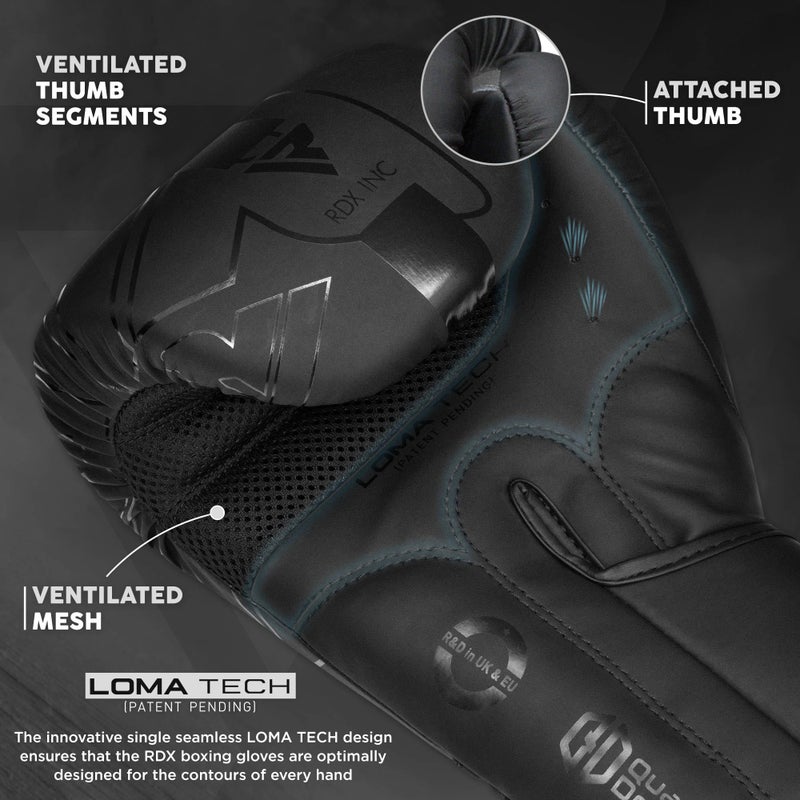 RDX Boxing Gloves, Pro Training Sparring, Maya Hide Leather, Muay Thai MMA Kickboxing, Men Women Adult, Heavy Punching Bag Focus Mitts Pads Workout, Ventilated Palm, Multi Layered, 8 10 12 14 16 18 Oz - Image 5